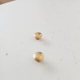 Pair of vintage brass "lens" knobs/furniture handles