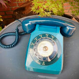 Telephone vintage Socotel S63 bleu 1983