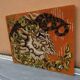 Vintage wall tapestry canvas The Ram M.M. Charollais 60s/70s
