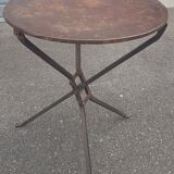 Old foldable tripod pedestal table