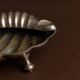 Argent metal ashtray in shell shape with feet – 1960s Italy vintage decor, gift idea for her