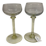 2 verres à pied en ouraline