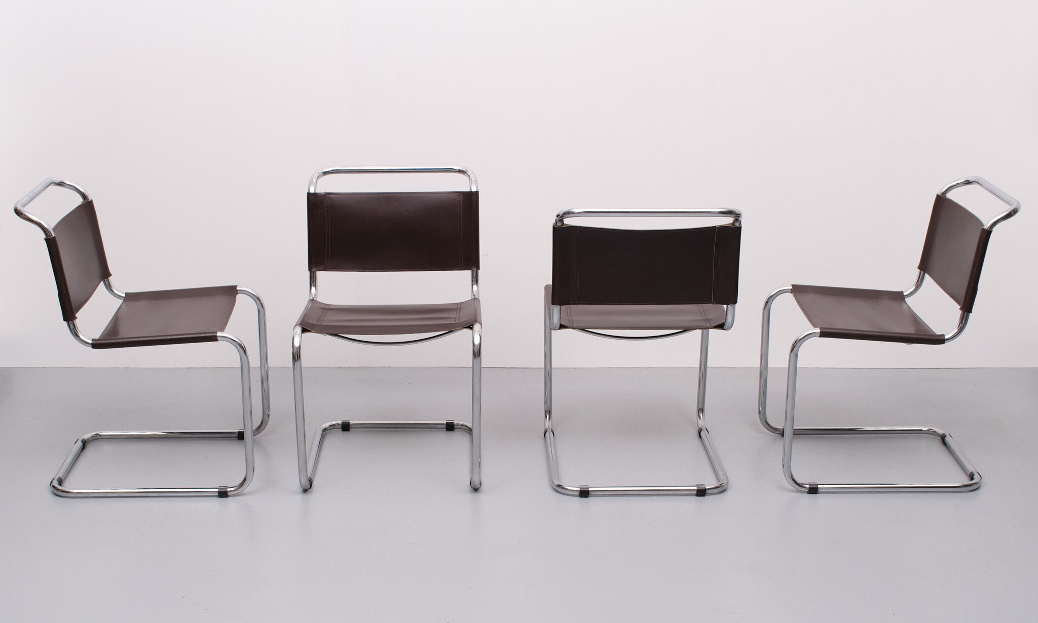 4 Mart Stam S33 Cantilever Dining Chairs, 1970s