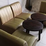 Modular sofa heaters vintage 4 places skaï