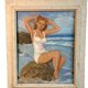 Gouache on Pin-Up panel signed and dated 1952