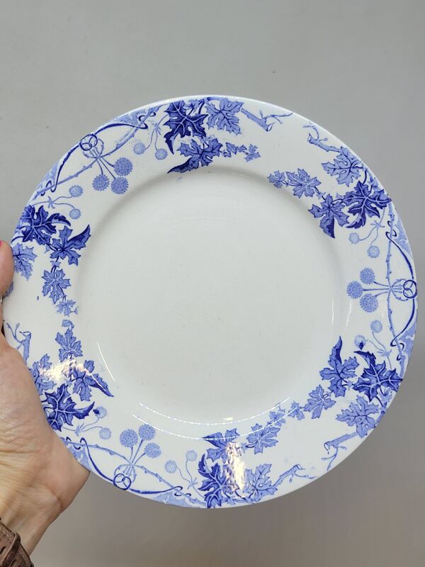 6 Petites Assiettes Plates K. G. Lunéville Modèle Lautrec Art Nouveau Décor