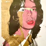 Impression Offset Mick Jagger, Mumok, c 2020, signé dans la planche
