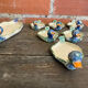 Plate + 6 Duck-Shaped Foie Gras Service Plates, Polychrome Ceramic