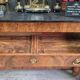 Commode 4 tiroirs style Empire en noyer blond, XIXème siècle
