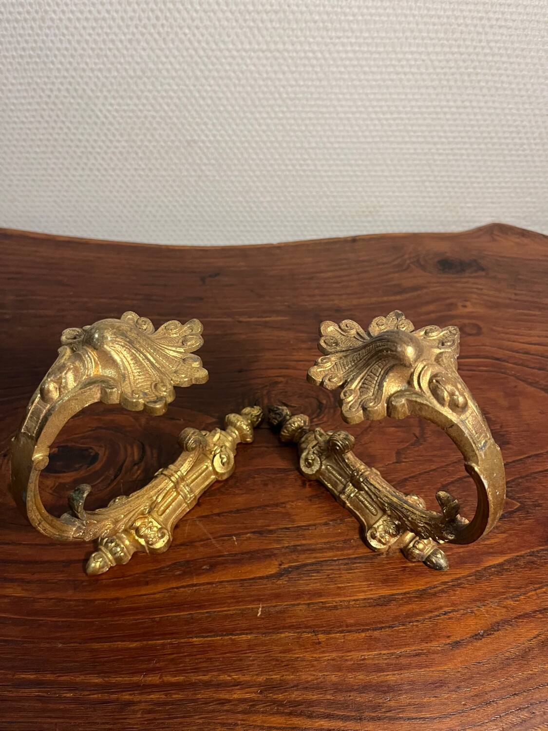 Bronze curtain tieback hook