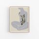 Female figure giclee art print, 50x70cm