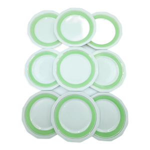 Assiettes porcelaine - octogonale