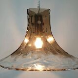 kalmar franken mid century CHANDELIER  ice glass
