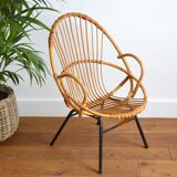Vintage rattan armchair