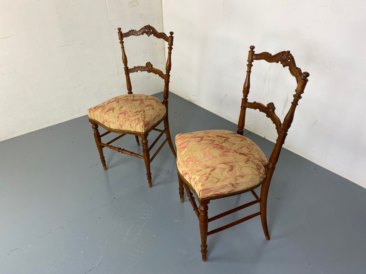 Chaises Antiques en Palissandre, France, 1890s, Set de 2