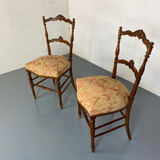 Chaises Antiques en Palissandre, France, 1890s, Set de 2