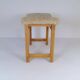 Modern Scandinavian stool in pine and sheepskin, Sweden, 1970s