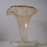 Murano blown glass corolla vase