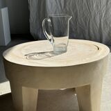 Carafe à anse en verre belle matière pied motifs billes de verre H21