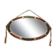 Miroir art déco argenté avec pompons 32x54cm