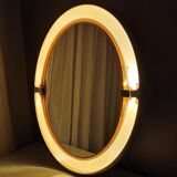 Vintage oval mirror with Allibert 1970 light