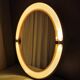 Vintage oval mirror with Allibert 1970 light