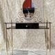 Golden metal and plexiglass dressing table