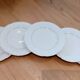 Set of 6 white porcelain dessert plates from Limoges