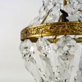 Former Italian hot air balloon chandelier, glass grapevines. Chandelier grapevines. Year 60