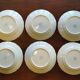 12 flat plates Villeroy & Boch Mettlach celadon green and vintage gold 1960s