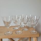 Set of 7 Baccarat Côte d'Azur wine glasses