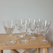 Set of 7 Baccarat Côte d'Azur wine glasses