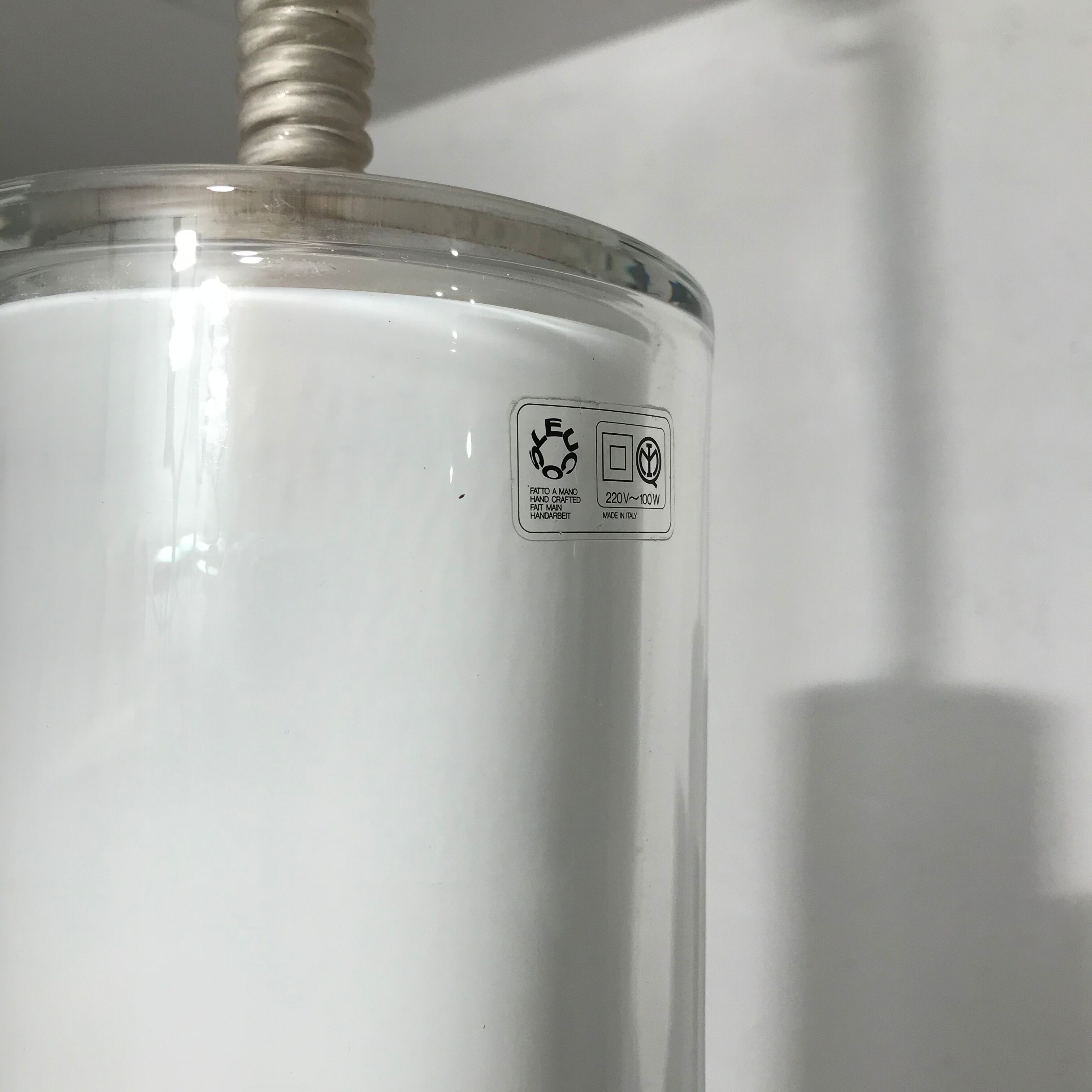 Pair of hanging Fiore by Renato Toso, Leucos Murano 1970