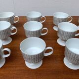 Vintage grey coffee service Secunda, made in Germany by Tapio Wirkkala for Rosenthal, set of 28.