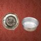 Brass footed ashtray, chrome metal, match display from the 60s and 70s.