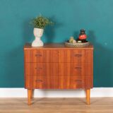 Retro Teak 1960s Bedside Chest Of Drawers