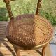 Children's chair in cane and curved wood