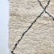 Moroccan Berber carpet Beni Ouarain with dark grey diamonds 2.6x1.53m