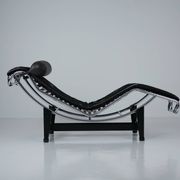 Black Fur LC4 Chaise Longue by Le Corbusier & Pierre Jeanneret for Cassina