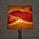 Chain floor lamp and wool lampshade