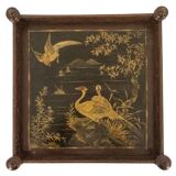 Small serving table with Japonese lacquer decoration. Napoleon III period.