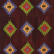 Turkish Kilim Yuruk Vintage 175x315 cm Geometric Red Green Purple