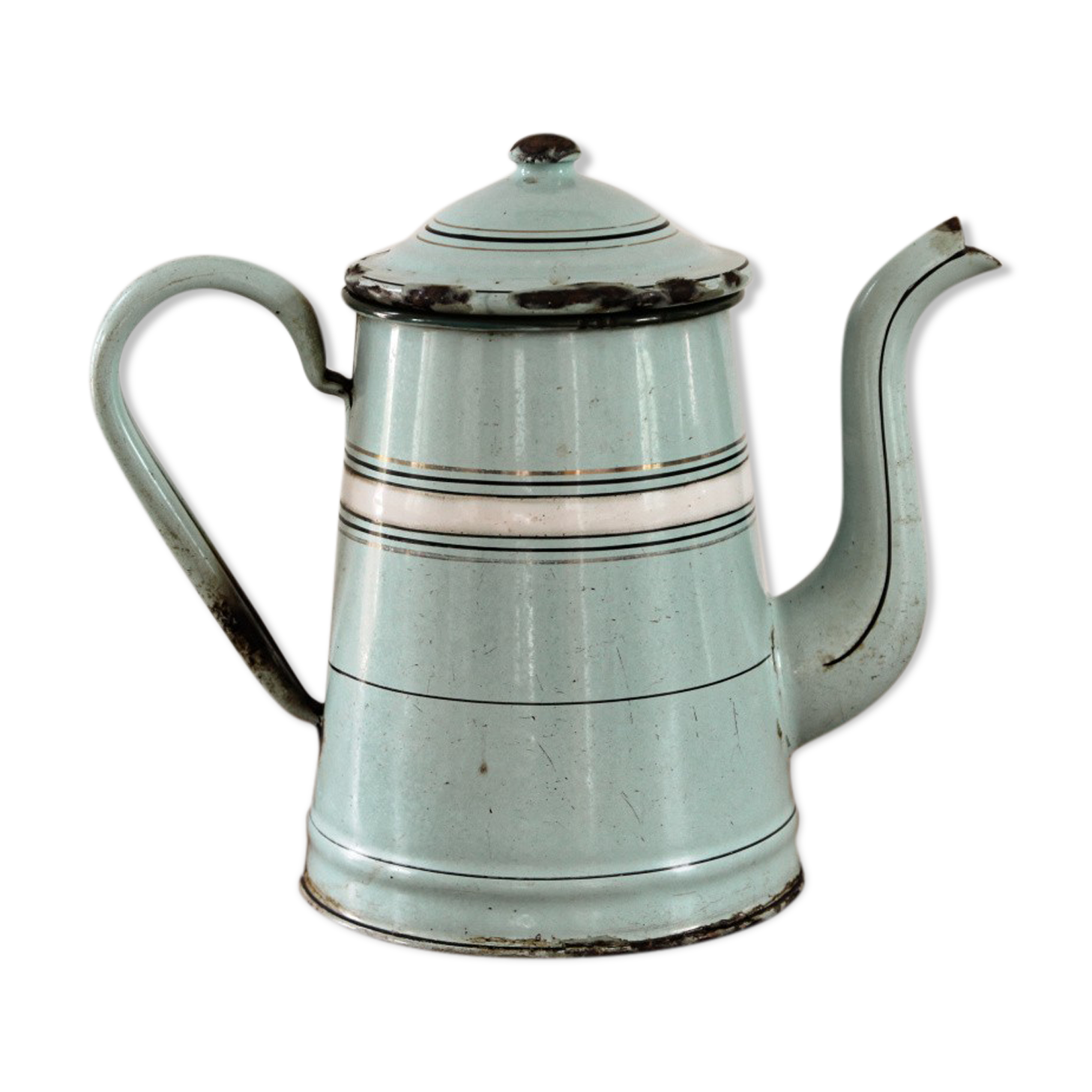 Cafetière en tôle émaillée