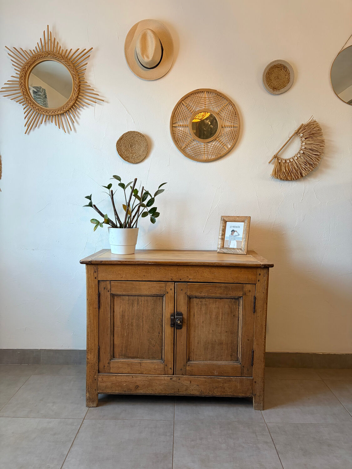 Vintage Parisian buffet in solid oak