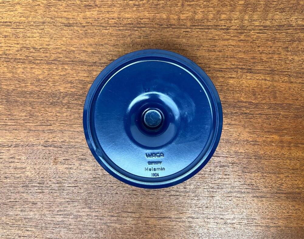 Blue melamine Space Age ashtray from the mid-century by Waca, 1960s.