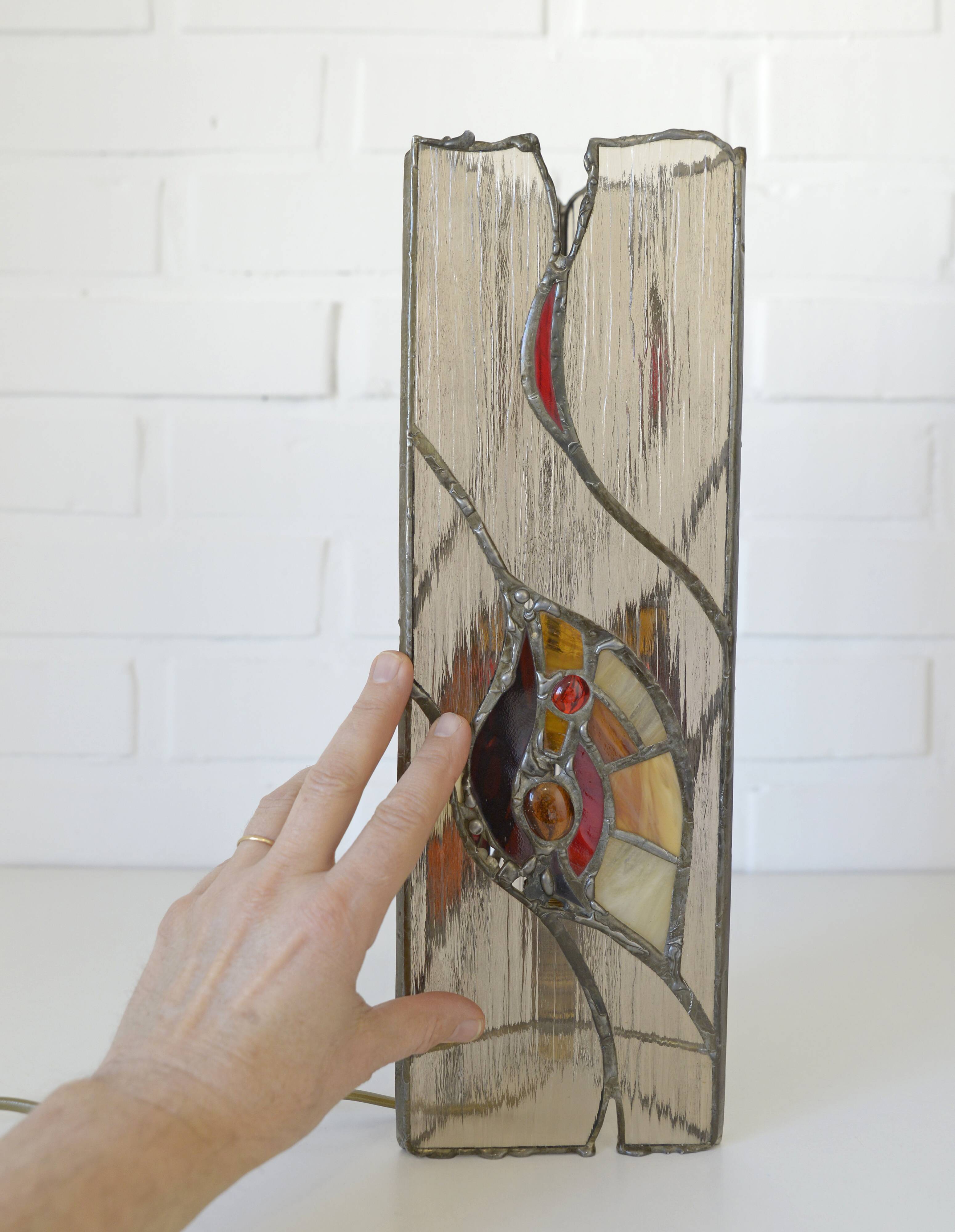 Vintage Bedside Tiffany Style Lighting Unique Lamp Vitrage Handmade Light