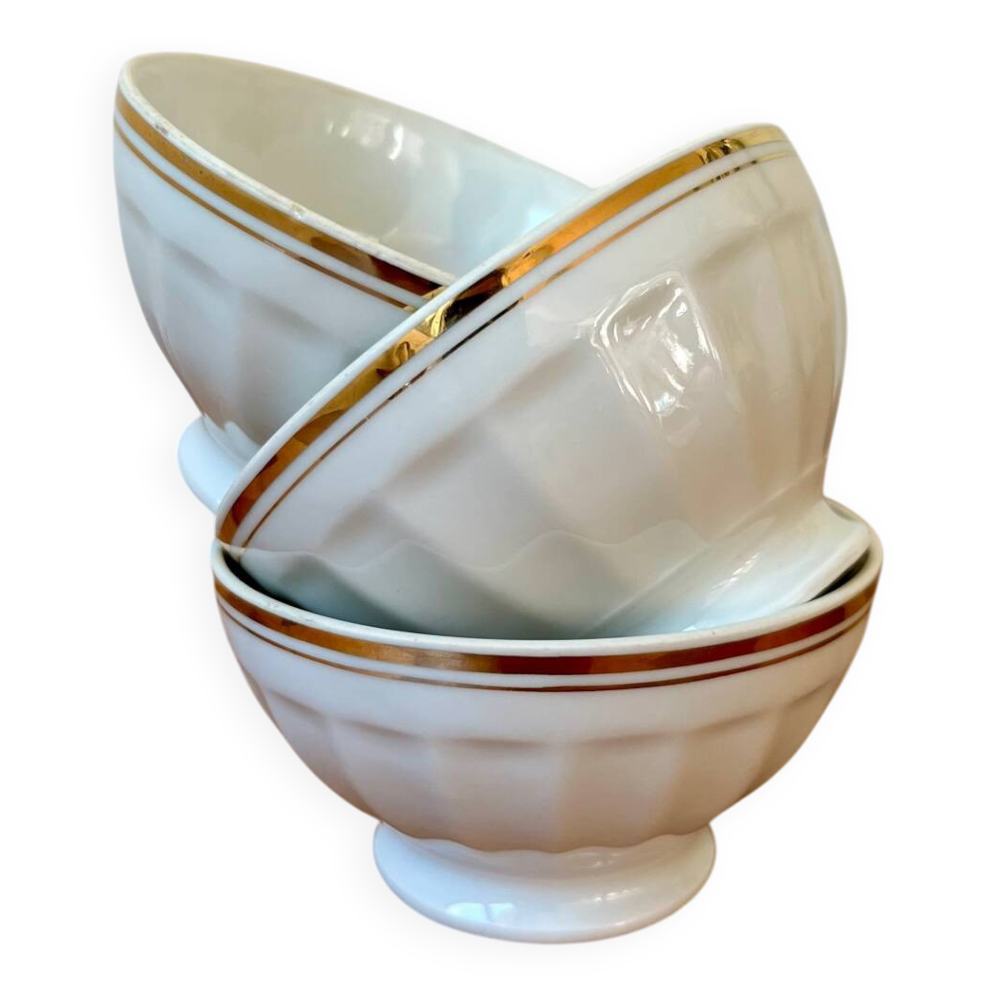 Antique faceted bowls