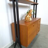 Armoire design en teck Musterring avec pieds noirs