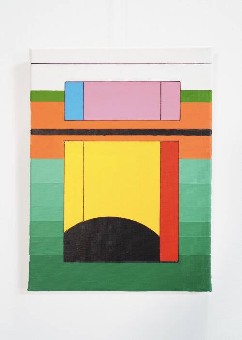 Guy Vandenbranden, Abstract Geometric Oil on Canvas