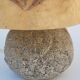 Granite lamp with triskell grave lampshade resin inclusion flowers 1960
